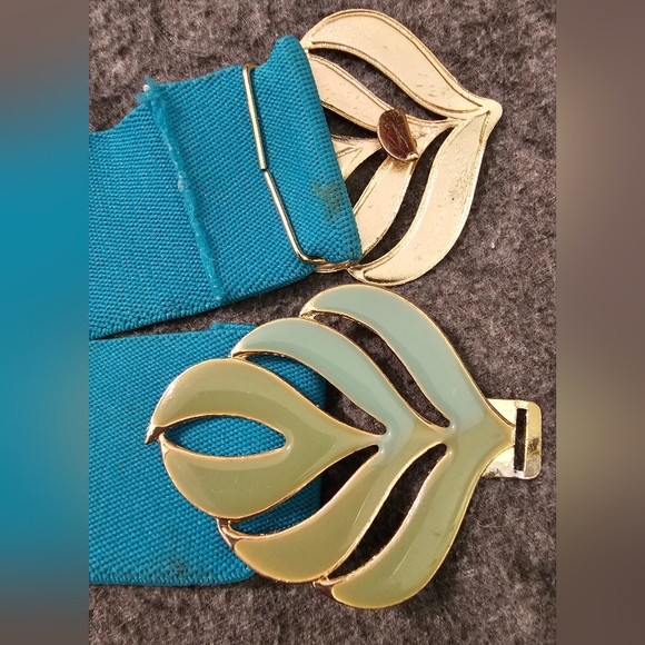 VINTAGE 1970-80s Stretch Leaf Buckle Belt - Picture 8 of 8